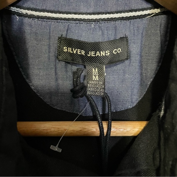 *NWT* Silver Jeans Co Men’s Long Sleeve Snap Button Up Top‎ - Black / sz. Mediun - Picture 7 of 10